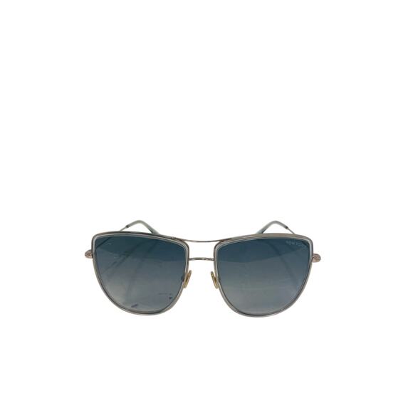 TOM FORD Blue Tinted TF759 Metal Frame Tina Sunglasses - Picture 1 of 8